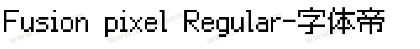 Fusion pixel Regular字体转换